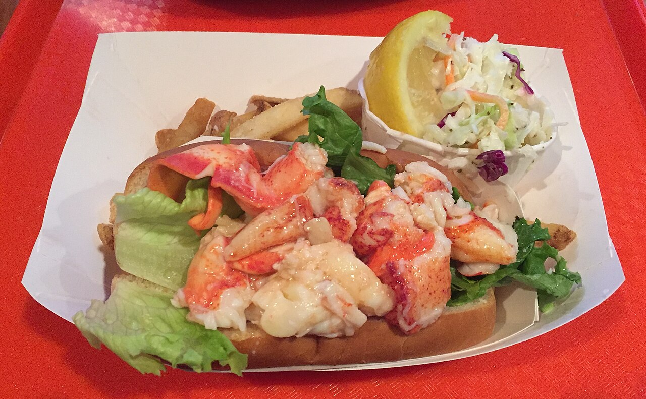 A classic Maine lobster roll