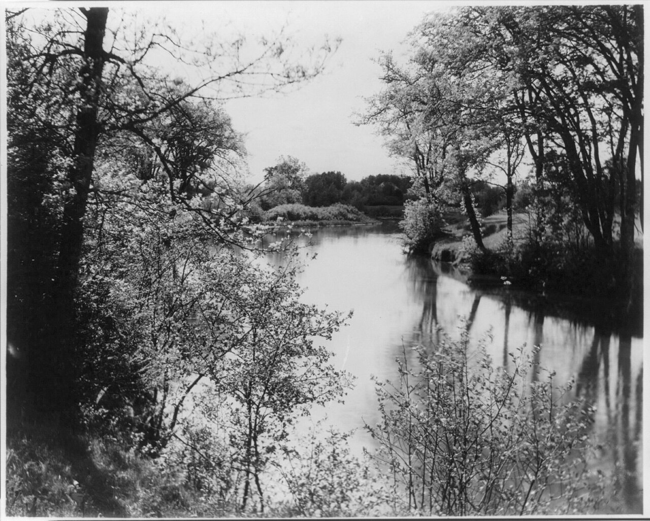 The Presumpscot River in Maine, photographed in 1909